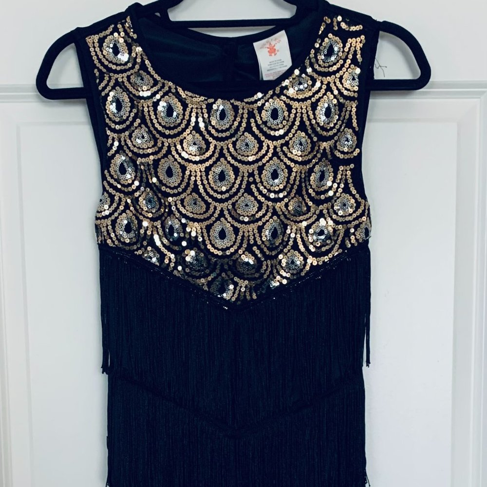 💃 Sequin & Fringe Flapper Dress